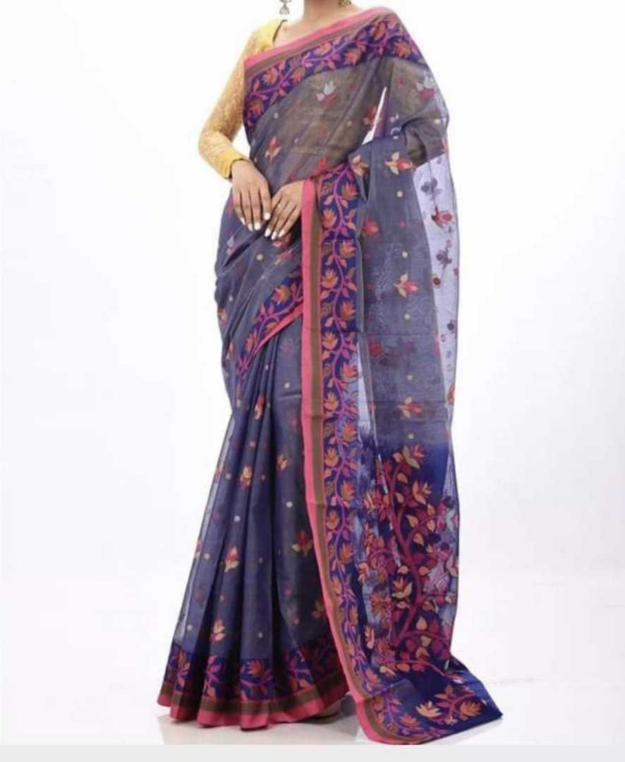 আচল,পাইর,ম্যাচিং,জামদানী,ব্লাউজপিছসহ