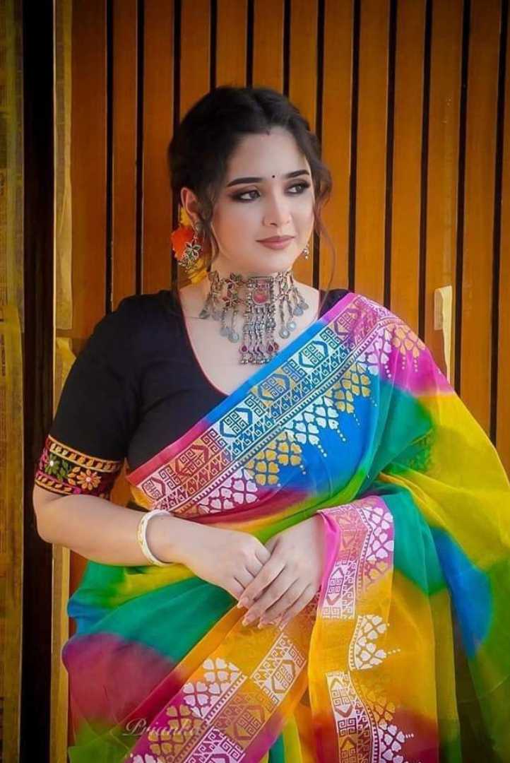 ব্লগ,প্রিন্ট,হাফ,সিল্ক,শাড়ি
