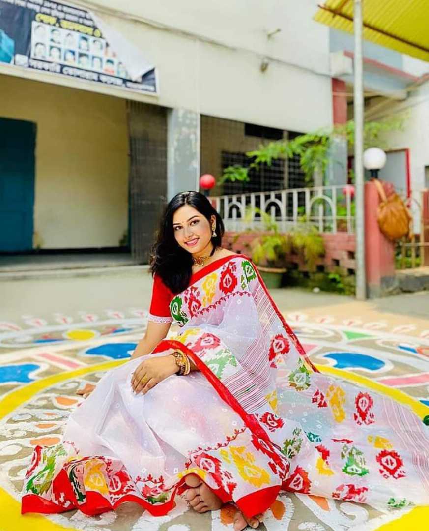 ব্লগ,প্রিন্ট,হাফ,সিল্ক,শাড়ি