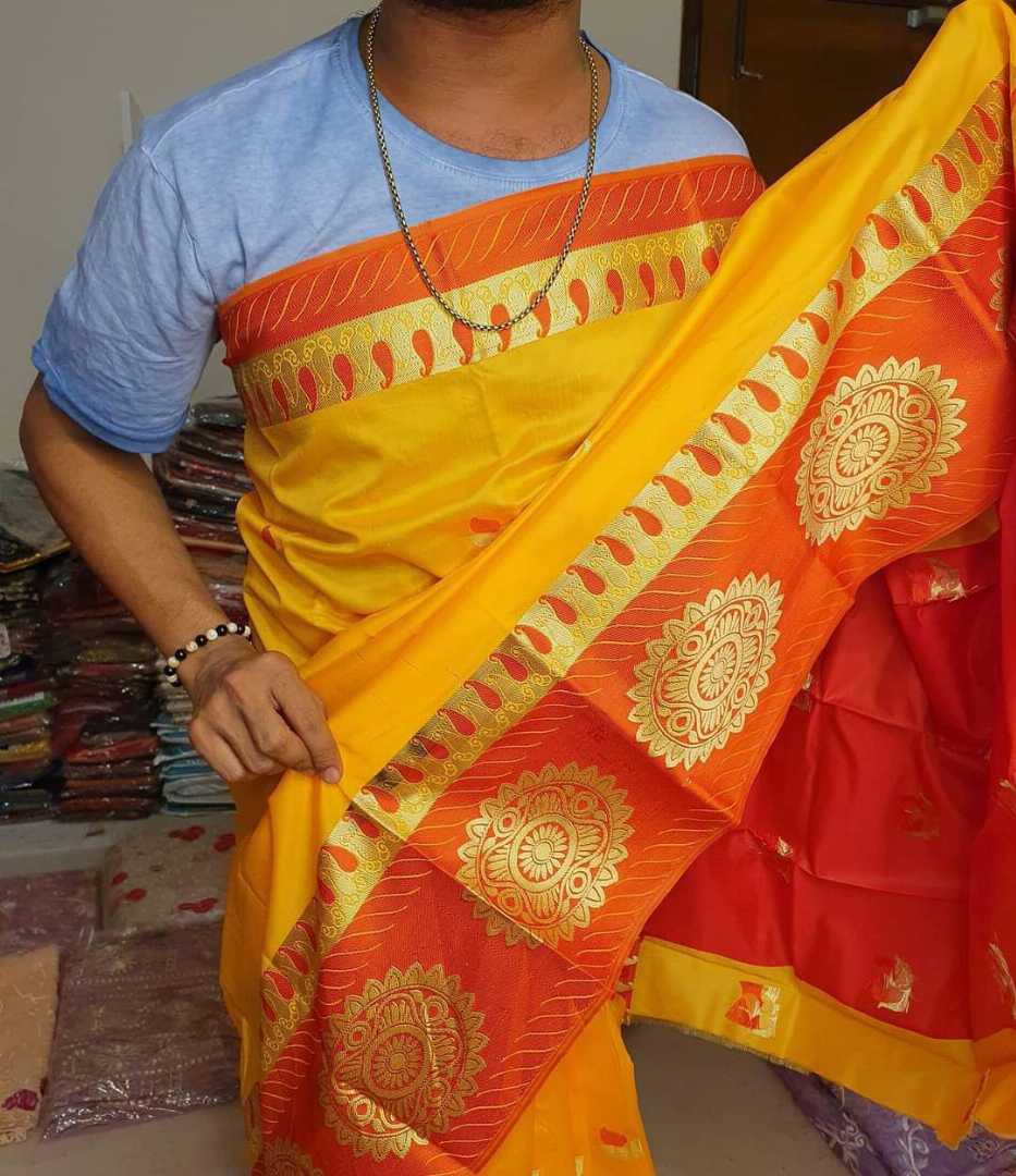 সফ্ট,সিল্কের,কাতান,শাড়ি