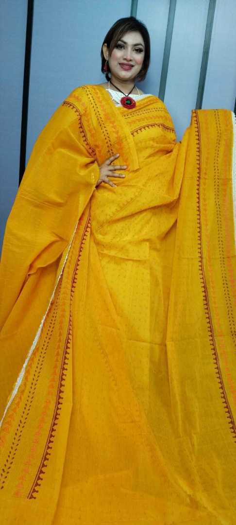 সুতি,জবা,শাড়ি