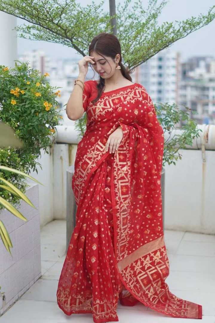 ঢাকাই,জরি,জামদানী,শাড়ি,ব্লাউজ,পিছসহ