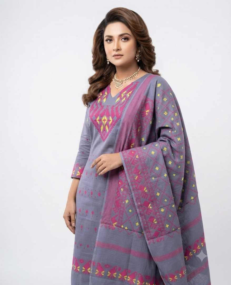 ঢাকাই,জামদানি,থ্রি,পিছ
