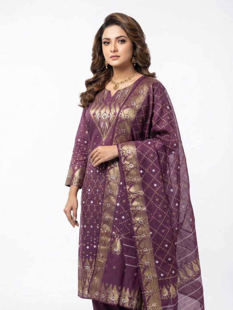 ঢাকাই,জামদানি,থ্রি,পিছ