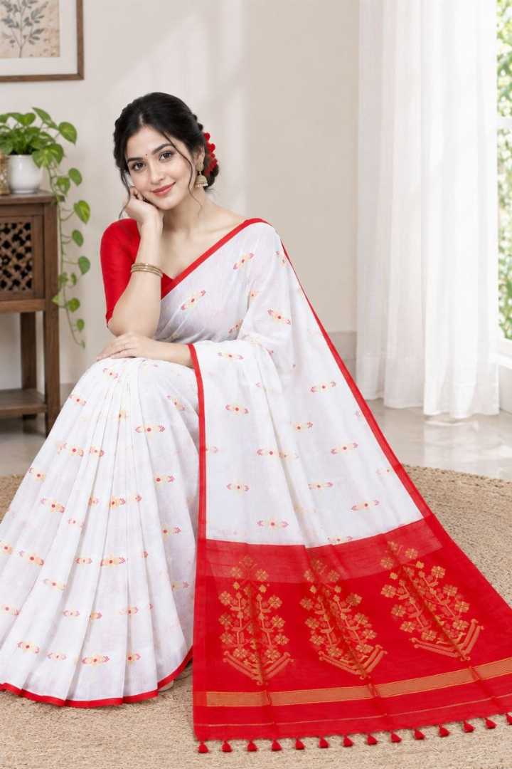 পূজা,স্পেশাল,টারসেল,জামদানী,শাড়ি,ব্লাউজপিছ,সহ