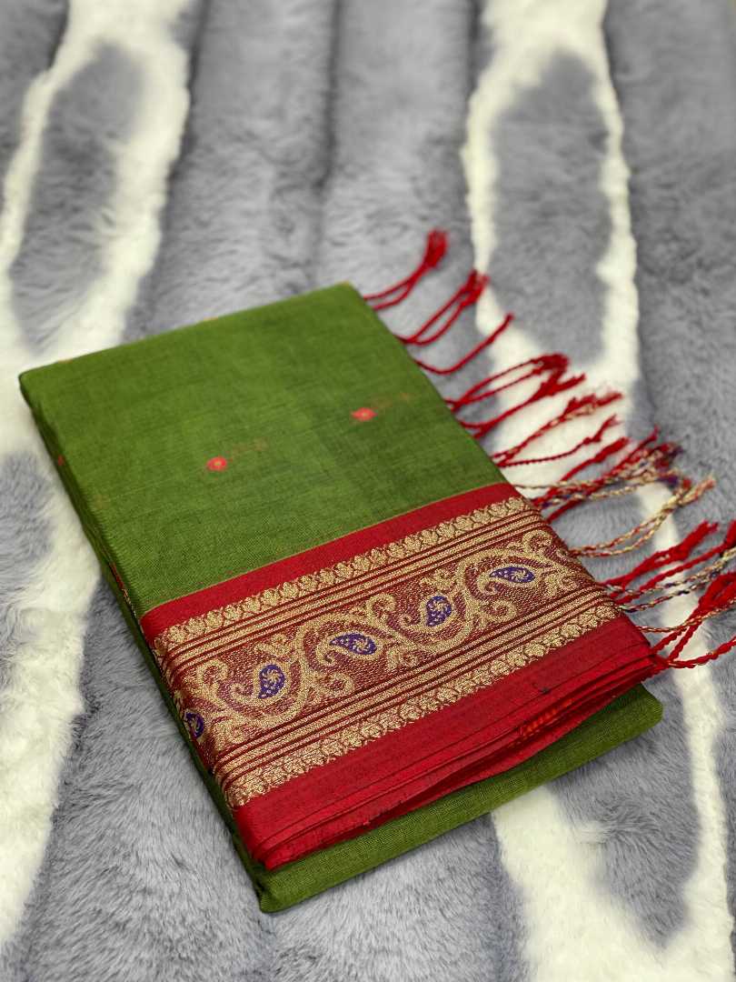 পিওর,কটন,বুটি,মাসলাইস,শাড়ি,ব্লাউজ,পিছ,সহ